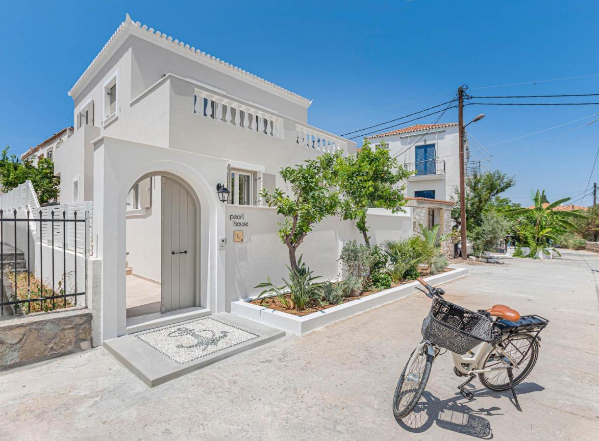 Pearl House - Luxurious New Beach Villa In Spetses Stunning View Ligoneri エクステリア 写真