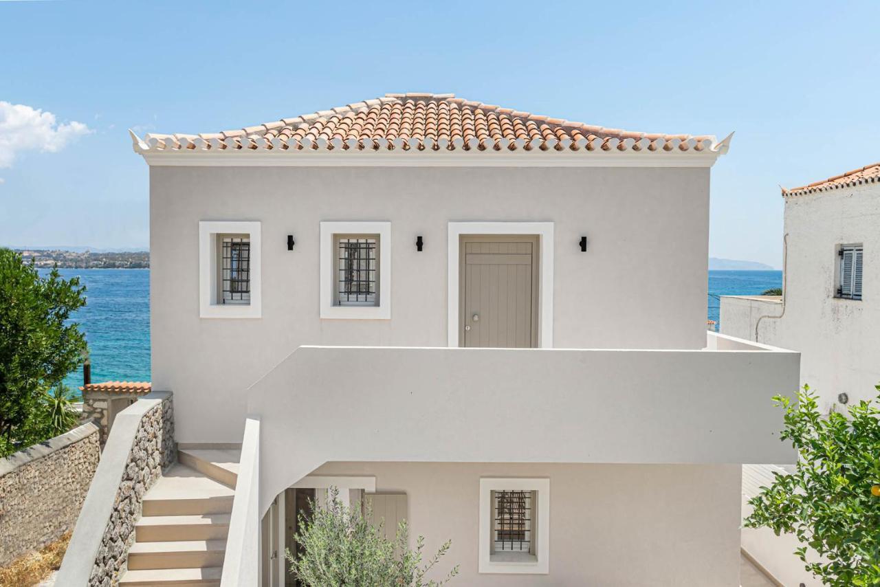 Pearl House - Luxurious New Beach Villa In Spetses Stunning View Ligoneri エクステリア 写真