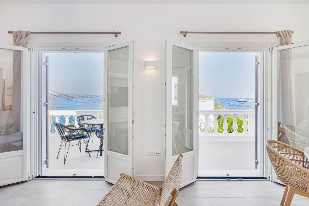 Pearl House - Luxurious New Beach Villa In Spetses Stunning View Ligoneri エクステリア 写真